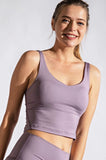 Compression V-Neck Yoga Top - Lavender or Black