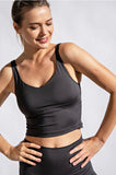 Compression V-Neck Yoga Top - Lavender or Black