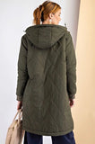 Sherpa Lined Quilted Olive Jacket