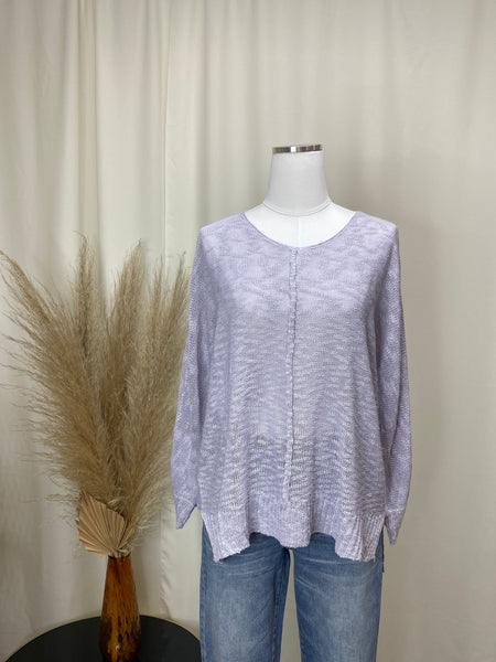 Loose Knit Lavender Sweater