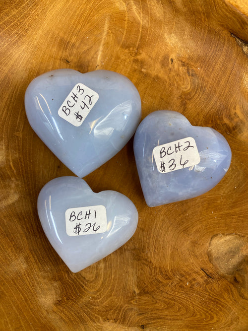 Blue Chalcedony Heart 1