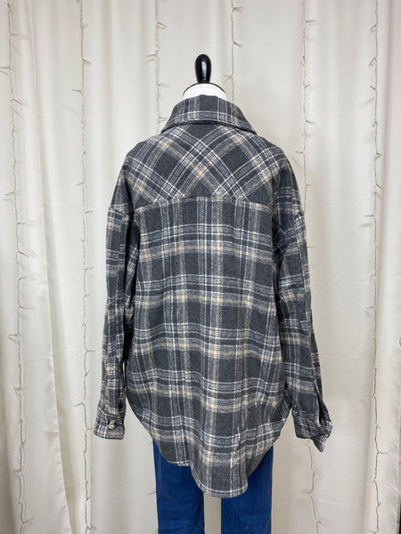 Charcoal Plaid Shacket