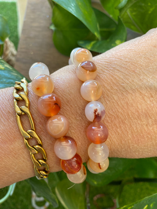 Firey Dendritic Agate Bracelet