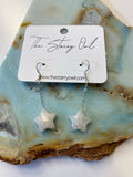Moonstone Star Earrings