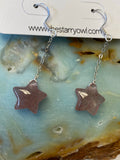 Strawberry Quartz Star Earrings