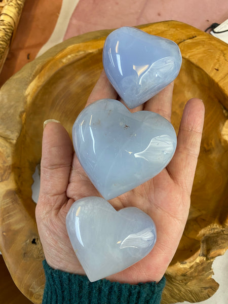 Blue Chalcedony Heart 3