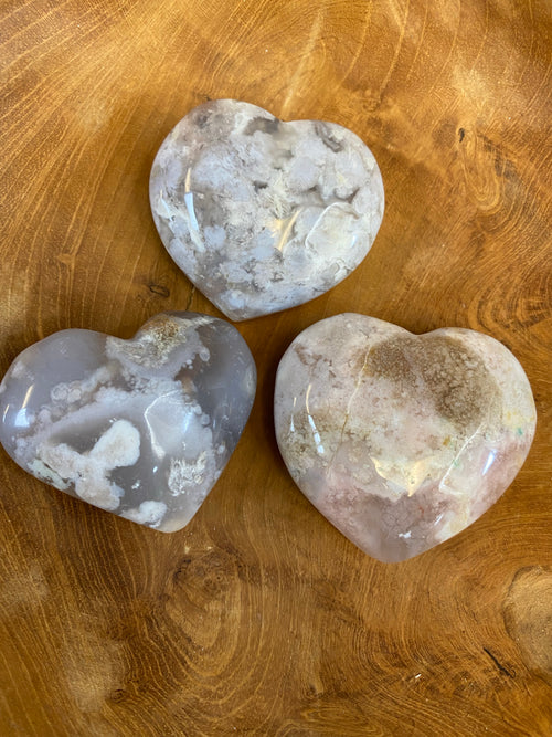 Flower Agate Heart 2