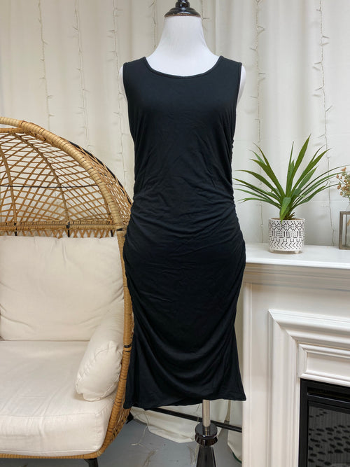 Little Black Ruched Dress