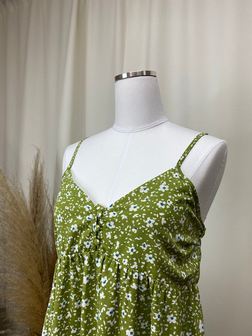 Avocado Floral Dress