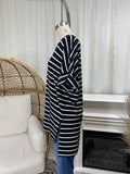 ZN Striped V Neck Tee