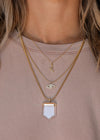 Chunky Clear Quartz Necklace - 18kt Plated