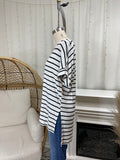 ZN Striped V Neck Tee