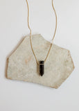 Smoky Quartz Point - 18kt Plated