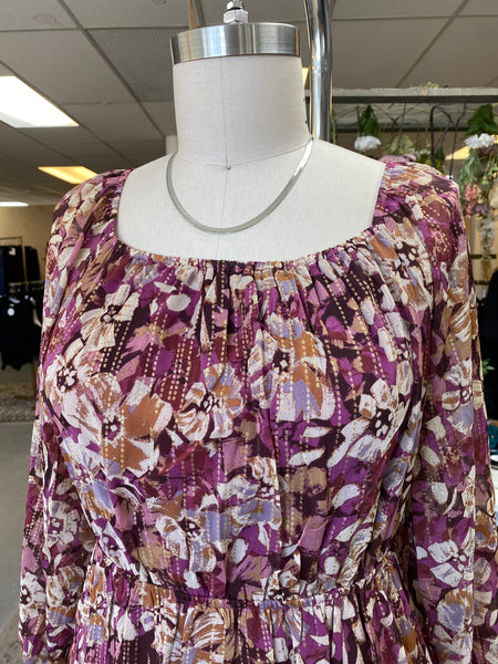 Magenta Floral Dress