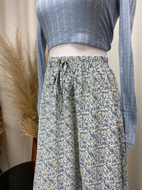 Floral Handkerchief Hem Skirt