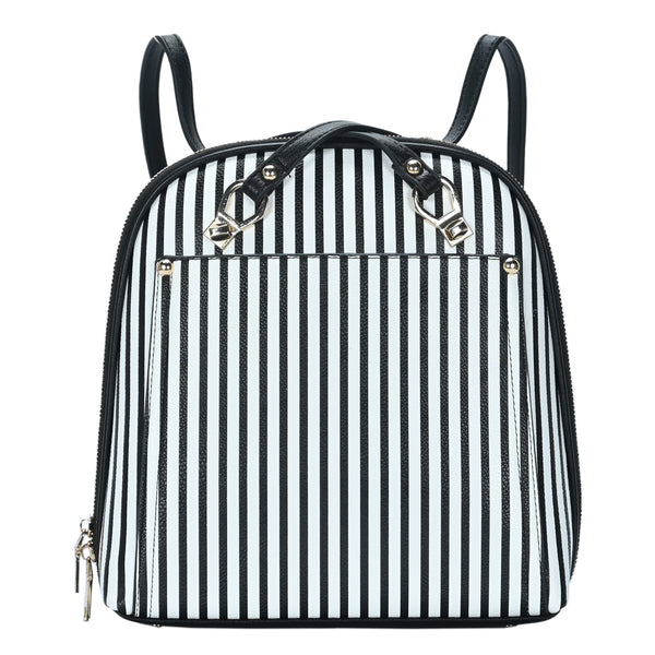The Beetle Bag - Black & White Stripe Bag