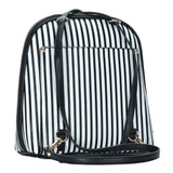 The Beetle Bag - Black & White Stripe Bag