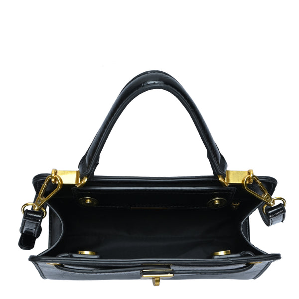 The Harriet Bag - Vintage Black and Brass Bag
