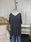 ZN Striped V Neck Tee